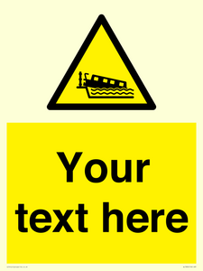 Custom warning grounding narrow boat on lock cill